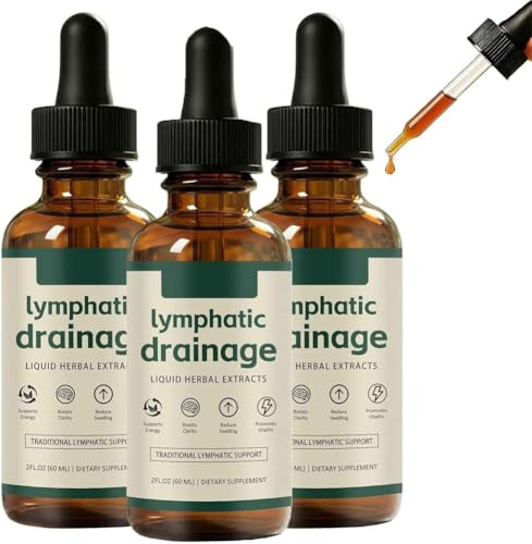 Gouttes de drainage lymphatique, gouttes de bien-être lymphatique, soutien du système lymphatique, mélanges naturels de plantes, rapide et efficace, pour homme et femme (3)