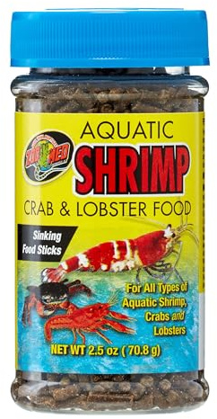 Zoo Med Laboratories SZMZM18 Aquatic Shrimp Crab Lobster Food, 2.5-Ounce