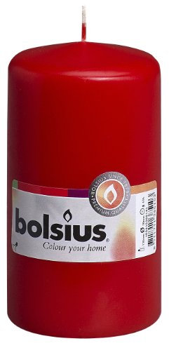 Bolsius Red Pillar Candle 13cm x 7cm