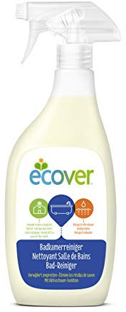Ecover Badreiniger (500 ml), nachhaltige Sauberkeit mit pflanzenbasierten Inhaltsstoffen, kraftvoller Reiniger entfernt Seifenrückstände und Kalk