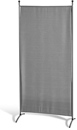 GRASEKAMP Qualität seit 1972 Stellwand 85 x 180 cm - Grau - Paravent Raumteiler Trennwand Sichtschutz