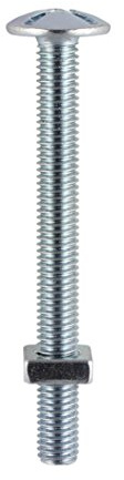 TIMco 0660RBB BZP Roofing Bolt with Square Nut 6 x 60 - Zinc (Bag of 80)