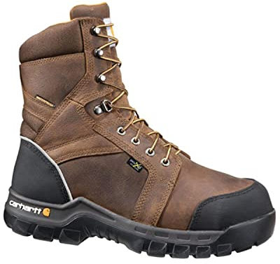 Carhartt Men's Rugged Flex Waterproof Met Guard 8 Composite Toe Work Boot, Brown - 11.5 W