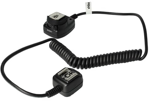 vhbw TTL Blitzkabel kompatibel mit Panasonic Lumix DMC-FZ30 | DMC-FZ30K, DMC-FZ30S, DMC-FZ50 Kamera, Blitzgerät - Synchronkabel, Ausziehbar auf 100cm