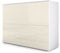 Vladon Sideboard Rova, Made in Germany, Kommode mit 4 Türen, Weiß matt/Creme Hochglanz (92 x 72 x 35 cm)