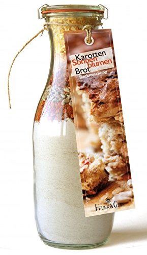 Geschenkset Feuer & Glas Backmischung Karotten Sonnenblumen Brot das ideale Geschenk