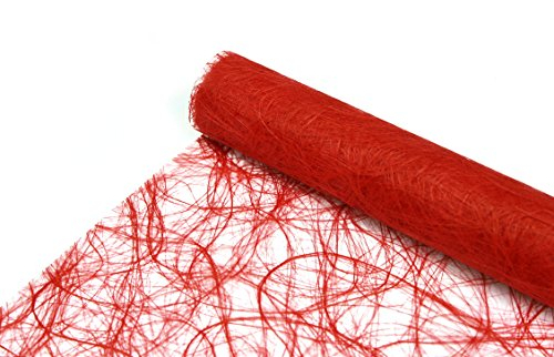 SIZOWEB ® Vlies (Dekorolle z.B.Tischläufer, Tischband) 30cm/5m in Feuer ROT 3320