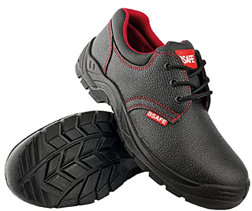 Scarpe Antinfortunistiche Uomo Alte S1- Scarpe Antinfortunistiche Uomo Impermeabile- Esterno in Pelle, Punta in Acciaio, Suola Antiscivolo, Flessibile Scarponi Antinfortunistiche Uomo