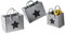 LaFiore24 Filztaschen 3er-Set Stern Filz Einkaufstasche Damen Shopper Henkeltasche Zeitschriften Aufbewahrungstasche Handtasche (Hellgrau)