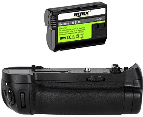 ayex Battery Grip Suitable for Nikon D850 Similar to MB-D18+ 1x EN-EL15B Battery Ideal for Photographing in Portrait Format Battery Grip