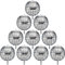 Disko Folien Ballons Aluminium Mylar Helium Ballons 10 Stücke 22 Zoll 4D Großer Spiegel Metallisch Luftballons für Disko Tanz Party Zubehör Geburtstag Party Hochzeit Baby Shower (Silber)