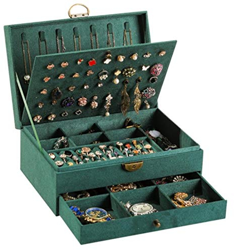 DOOLY Queen Stil 4 Farbe Luxus Praktische Flansche Schmuck Box Modeschmuck Show Ohrringe Halskette Anhänger Nobel Schmuck