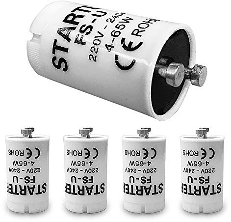 NANDEYIBI 10 x Leuchtstoff-Starterschalter, 4–65 W, 220–240 V, Glühstarter