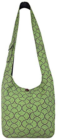 Vishes Unisex Umhängetasche Schultertasche - Tasche zum Umhängen für die Schulter Art deco Druck olive