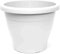 Acan Tradineur - Maceta de plástico Redonda para Plantas y Flores Mediterránea con Orificios Inferiores. Recipiente, macetero para jardín Exterior e Interior del hogar - Color Blanco - 35 cm