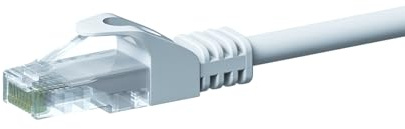 Danicom CAT 5e Netzwerkkabel U/UTP - 0.25 m - Weiß - CCA | POE, Ethernet, LAN, Patchkabel, Datenkabel, RJ45 - für Serverschränke, Switches, Router, Modems!