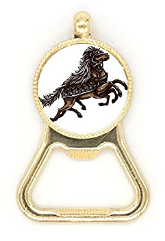 Flaschenöffner, Motiv: laufendes Pferd, mit Tiermotiv, aus Edelstahl