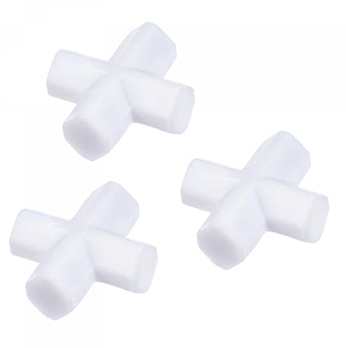 sourcing map 3Stk. Magnetischer Rührer Mischer Rührstab 25mm(1) Kreuz Form Magnet Weiß