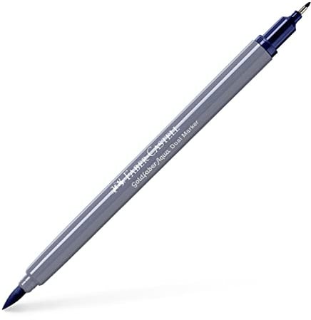 Faber-Castell Creative Studio Goldfaber Aqua Dual Marker, indanthrenblau, Einzelmarker, für Kunst, Handwerk, Zeichnen, Skizzieren, Zuhause, Schule, Universität, Ausmalen