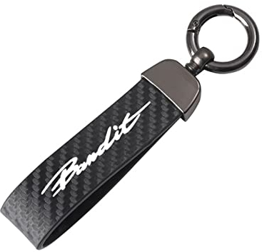 SXHM Motorrad Schlüsselanhänger Schlüsselband Schlüssel Kohlefaser Für Suz-uki GSF 250 400 650 600 S N 1250 Bandit GSF1250 GSF650 GSF600 (Farbe : Schwarz, Size Normal), Einheitsgröße