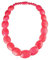 ZAVANA 60 cm Lange Hot Pink Statement-Halskette für Damen, handgefertigte Boho Chic Chunky Halskette für Frauen im knalligen Pink, eleganter Candy Pink Bohème Modeschmuck