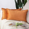 Madizz 2er Set Samt Dekorativ Zierkissenbezüge Luxus Stil Kissenbezug für Sofa für Schlafzimmer Orange 30x50 cm Rechteckigig