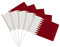 Flagge Qatar 50 Stück Kleine Flagge in der Hand gehalten Miniflag Qatar 14 x 21 cm Mini-Banner Qatar Weltmeisterschaft Fan
