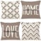 YCOLL Kissenbezug 50x50 4er Set Dekokissen Leinen Kissenbezüge Geometrische Muster Kissenhüllen für Sofa Schlafzimmer Couch Outdoor Kissen 50x50 Khaki