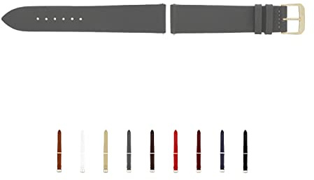 SELVA Uhrenarmband, 14-24 mm, Leder, zum Wechseln, Ersatzarmband für Smartwatch, Made in Germany