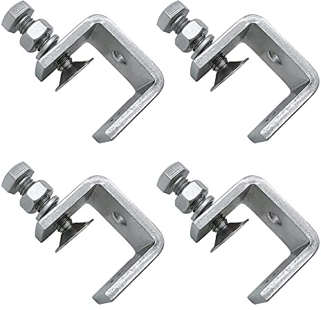 SameeHome 4 Stück 16-25 mm Schreiner-Klemmen, Festigkeit 304, C-Klemmen, Edelstahl, Schellenwerkzeuge für Schweißen / Tischler