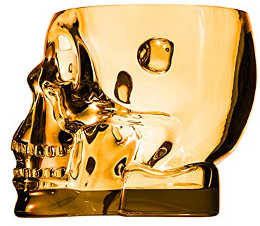 Collic Skull Ice Bucket Beer Barrel Acrylic Champagne Bucket Wine Cooler 190X150X150Mm 1.5L Multiple Colors to Choose from,Home Decoration/Amber