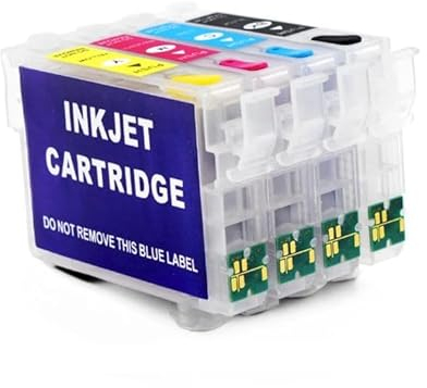 Wiederbefüllbare Tintenpatronen kompatibel mit Epson 604 XL schwarz, Cyan, Magenta, gelb, mit Auto-Reset-Chips für Expression Home XP-2200 2205 3200 3205 4200 4205, Workforce WF-2910 2930 2935 2950