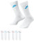 NIKE DX5025-6 Paar Sportsocken - weiss/schwarz/Multicolor - Sportswear Everyday Essential CREW Socken 34/38/42/46/50 - Damen, Herren, Unisex, Farbe:Multicolor, Größe:34-38
