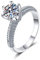 Gualiy Eheringe Silber 925, Ringe Hochzeit Damen 6-Zinken Ring mit Zirkonia 7.5mm Ring Größe 60 (19.1)