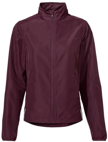 VAUDE Women's Dundee Classic Zip-Off Windjacke für Damen - Fahrradjacke mit abnehmbaren Ärmeln, Wasserabweisend & Atmungsaktiv, cassis, 36