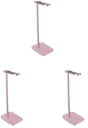 NeaxgeandX 3 set of Earphone Headphone Stand Rack for Desktop PC Game Earphone Rose Gold, 105x82x250mm