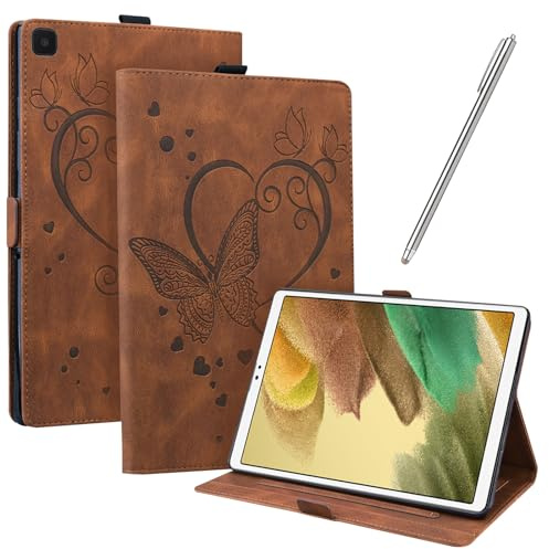 JayModCase Funda para Samsung Galaxy Tab A7 Lite Case 8,7 Pulgadas 2021 (SM-T220/T225/T227), PU Protectora Carcasa con Función de Soporte, Ángulo de Pie Ajustable (Marrón)