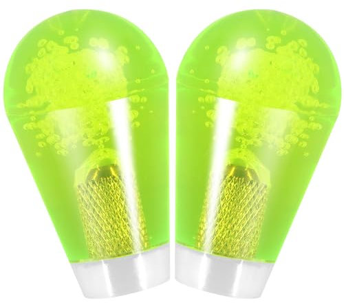 Boguish Crystal Joystick Yellow Handle M6 Top Ellipse Ball Head Easy Install Controller Game DIY Rocker Oval Head Parts Replacement for Arcade Games 2 Pacs