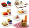 37 Piezas Accesorios Miniaturas para Casa de Muñecas, FUKPO Comida Miniatura Casa Muñecas Jardin Cocina Realista Hacer Bebida Alimentos Pan Leche Pastel Vajilla Huevos 1/12