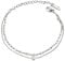 KIM JOHANSON® Edelstahl Damen Armband *Giulia* in Silber, Gold & Roségold | Multi Layer Armkette mit einem Zirkonia | Wasserfest | Boho Schmuck für Frauen | Verstellbare Länge | Inkl. Schmuckbeutel