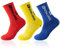 3 Paare Fußballsocken für Anti Rutsch Grip Fußball Socken für Herren Damen Sportsocken Fußball Absorbiert Schweiß 39-46 Atmungsaktiv Laufsocken Kompression Elastische Socken（rot+gelb+blau）