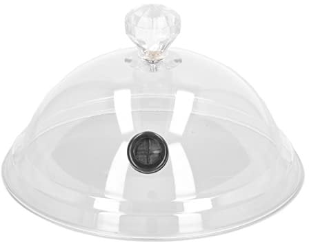 HAOHIZE Smoking Cloche Dome Cover, Home Smoking Dome Cover Kitchen Cooking Smoke Acrylic Hood Smoke Infuser Cloche Lid for Smoker Sprayer Plates Bowls