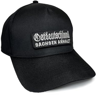 No Face No Name Basecap Ostdeutschland Sachsen Anhalt in schwarz I Unisex frei einstellbar I bestickter Patch I Snapback Cap Kappe Mütze