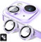 Kucheed Diamond Camera Lens Protector Compatible for iPhone 11, Bling 9H Tempered Glass Camera Cover, Individual Automatic Alignment Metal Rings, Glitter Phone Lens Cover Film Stickers