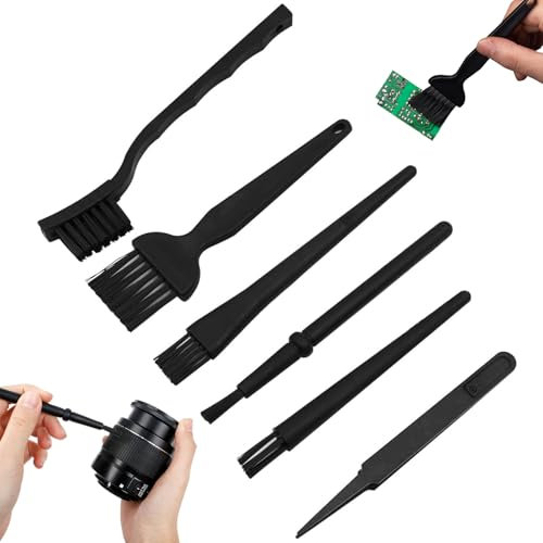 6 Stück Antistatische Bürsten, Pc Reinigungsset,Tastatur Reinigungsset, Reinigungspinsel,Pc Cleaning Kit,Für Tastatur Laptop Leiterplatte Leitfähigem Boden Motherboards Pc Reinigungsbürste Set
