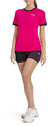 Maglia Padel Donna | Debby (IT, Testo, M, Regular, Regular, Fucsia)