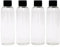 SEB Enterprises 100ml Travel Bottles with Black Screw Lids Pack of 4 BPA Free Durable Leakproof