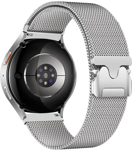 Uhrenarmband 20mm Edelstahl Kompatibel mit Samsung Galaxy Watch7/6/5/4/FE Armband 40 44mm,Watch5 Pro 45mm/Galaxy6/4 Classic Bänder 47 43 46 42,Metall Mesh Magnet Uhrband für Damen Herren