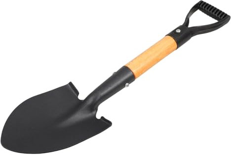 BESTonZON Pala de Flores Tenedor de excavación de jardinería Accesorios de jardineria Herramienta de excavación de Suelo Herramientas de Agricultores Acero Black