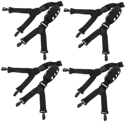 4 Pack Universal Hard Hat Chin Strap with Y Shaped Design Black
